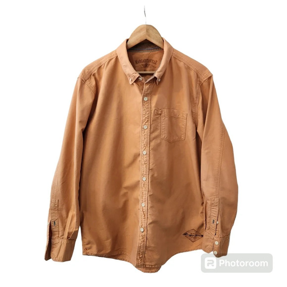 Margaritaville Shirt Mens Large Peach Long Rollable Slee… - Picture 2 of 16